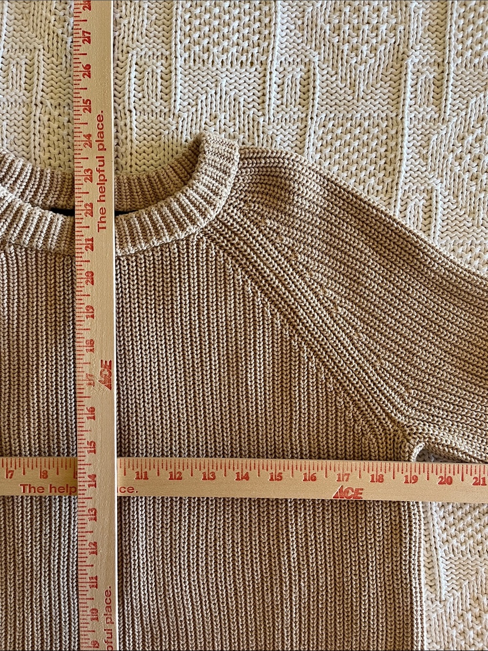 Jenni Kayne Cotton Fisherman Sweater in Oatmeal Sz M - Picture 8 of 11
